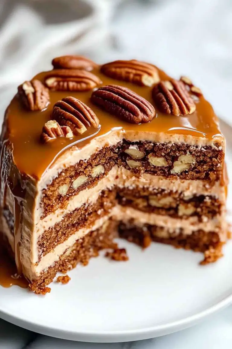 Caramel Pecan Cake Rich Buttery