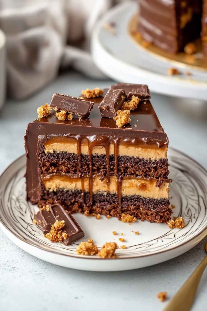 How to Serve Caramel Toffee Crunch Cake