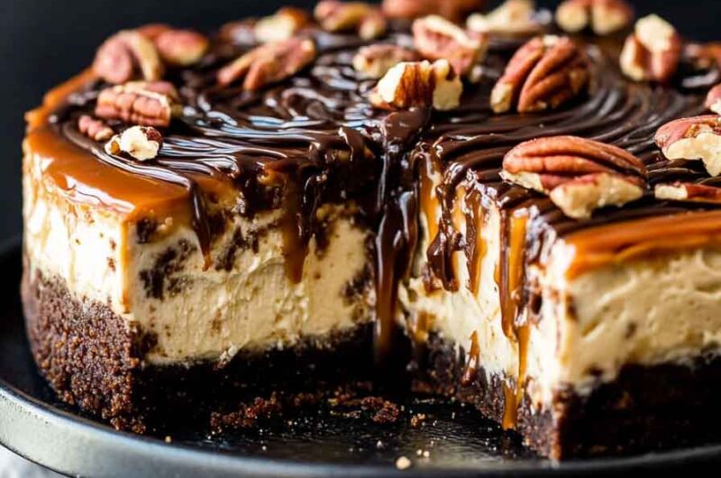Caramel Turtle Cheesecake