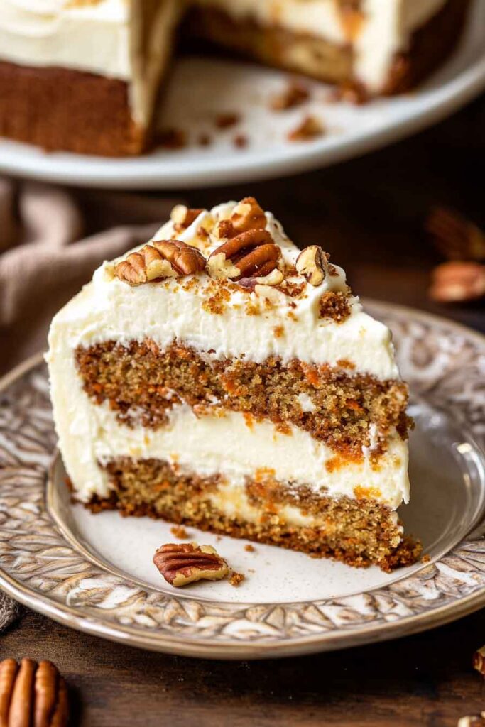 How to Serve Carrot Cheesecake Cake