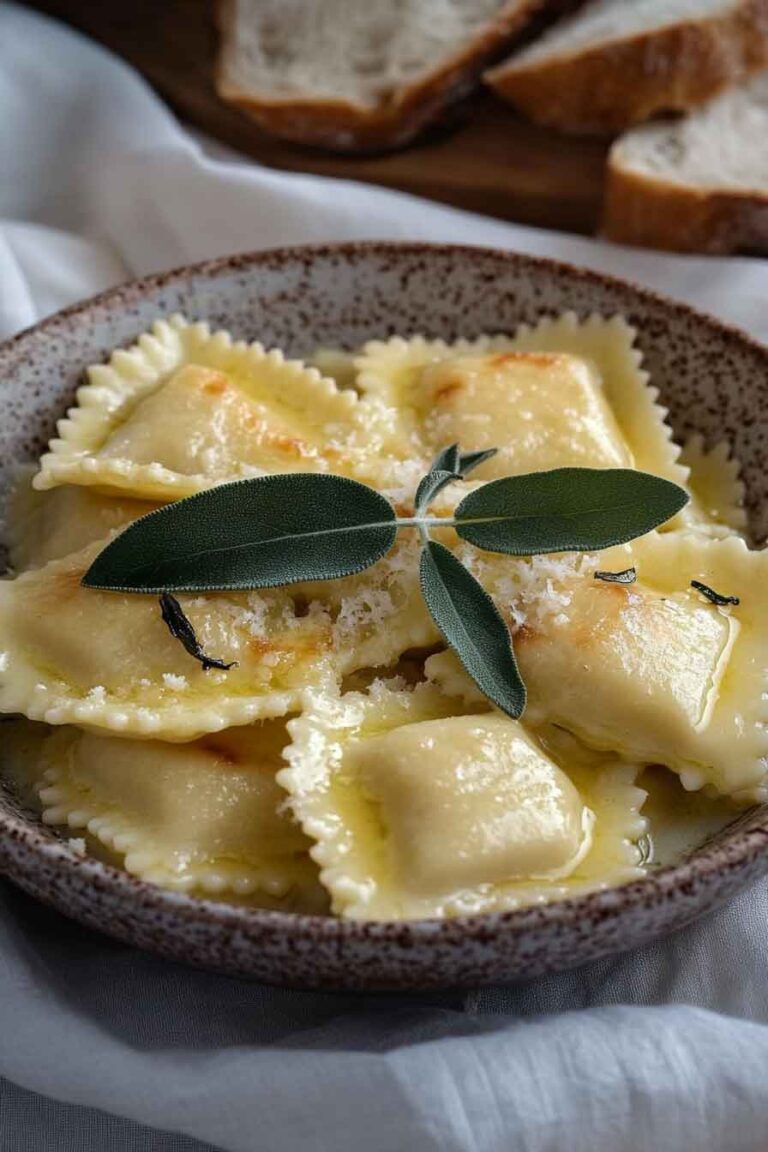 Cheese Ravioli with Sage Butter