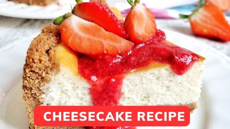 Delicious New York Cheesecake Recipe with Strawberry Sauce