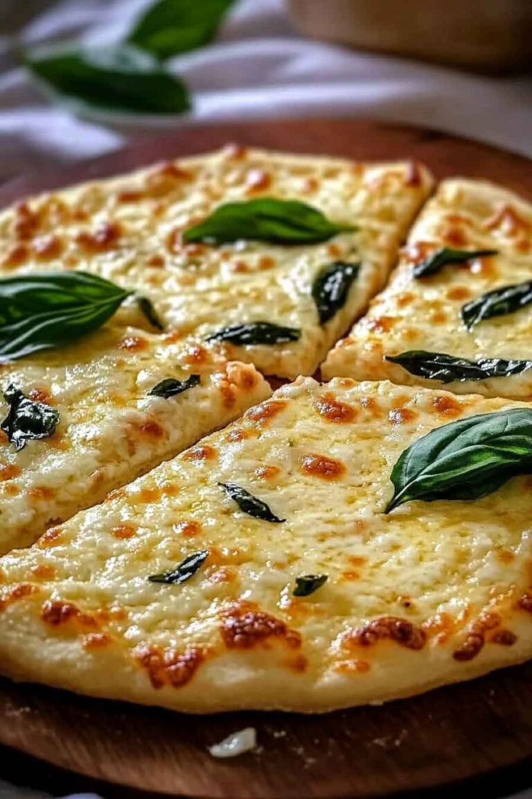 Cheesy Basil Garlic Pizza