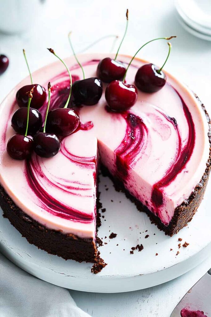 Step-by-Step Instructions for Cherry Ripple Cheesecake