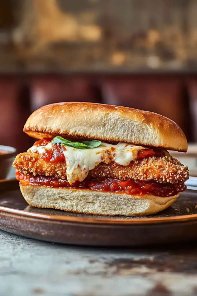 How to Assemble the Chicken Parm Sandwich