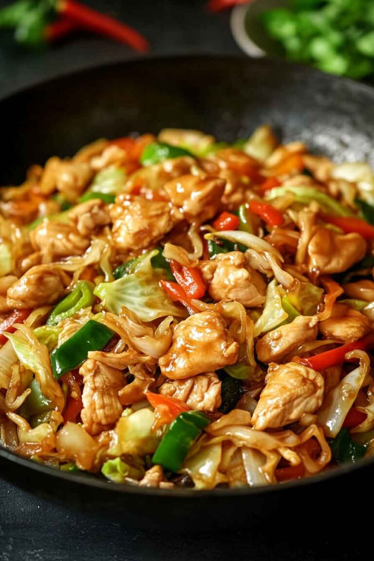 Chinese Chicken Cabbage Stir Fry