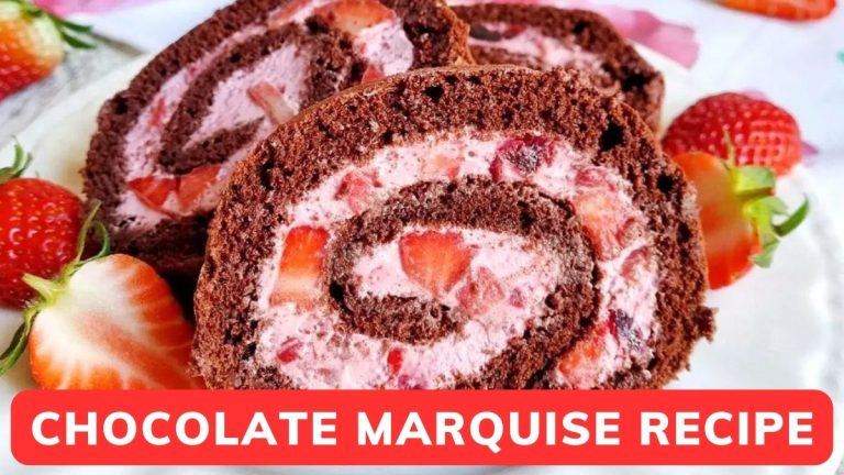 Easy Chocolate Marquise Recipe with Fresh Strawberry Filling