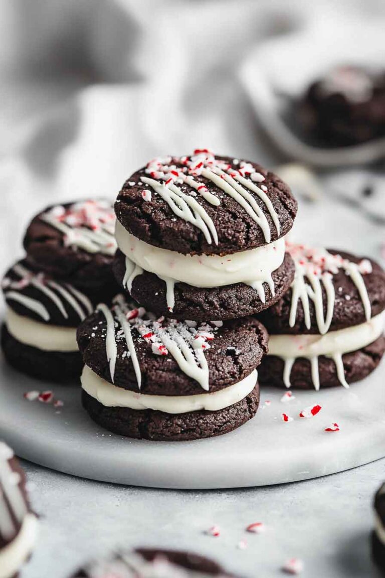 Chocolate Peppermint Delight Cookie Sandwiches