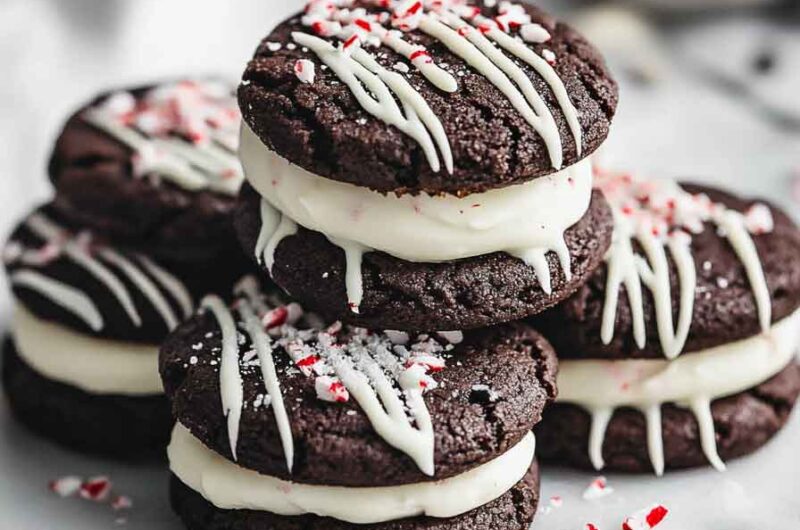 Chocolate Peppermint Delight Cookie Sandwiches
