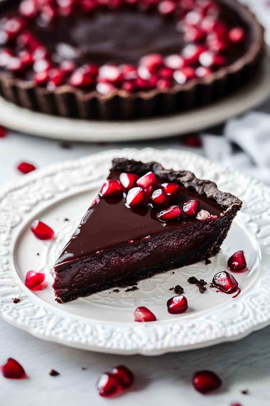 Chocolate Pomegranate Tart