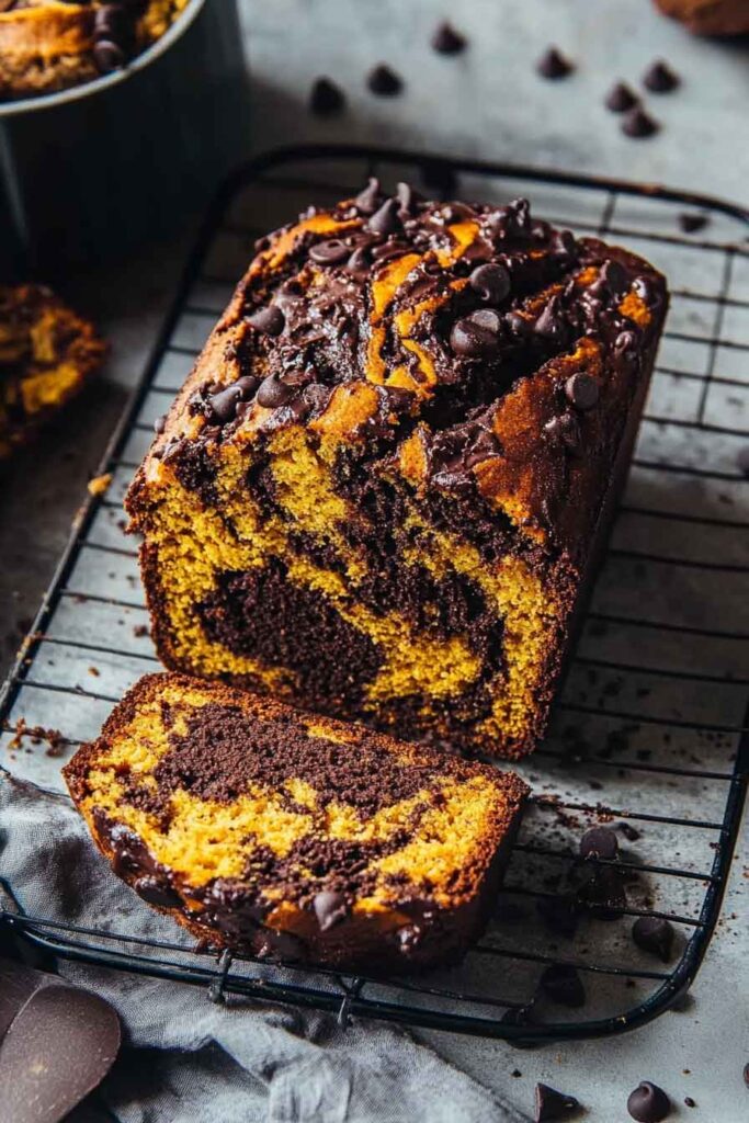 How to Serve Chocolate Pumpkin Marble Bread