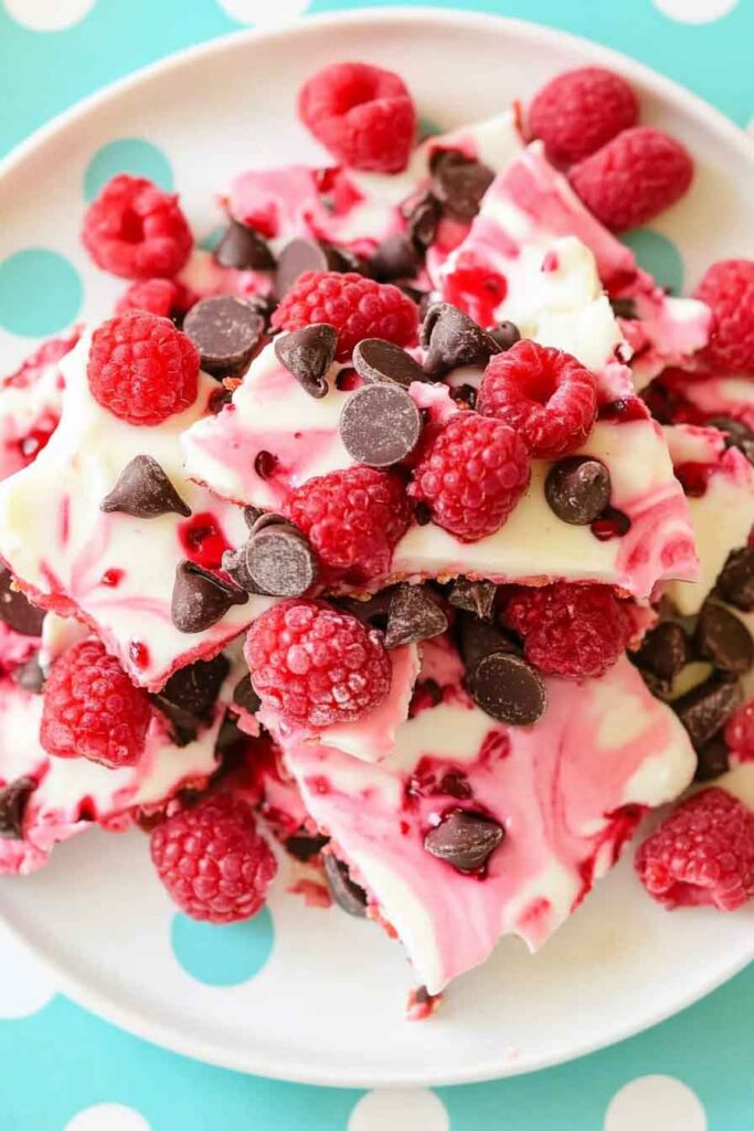 Chocolate Raspberry Yogurt Bark
