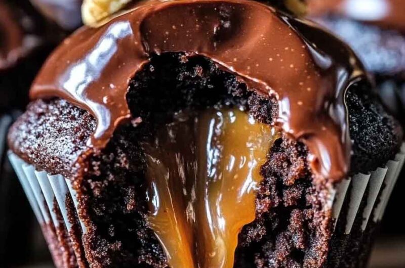 Chocolate Walnut Lava Cupcakes
