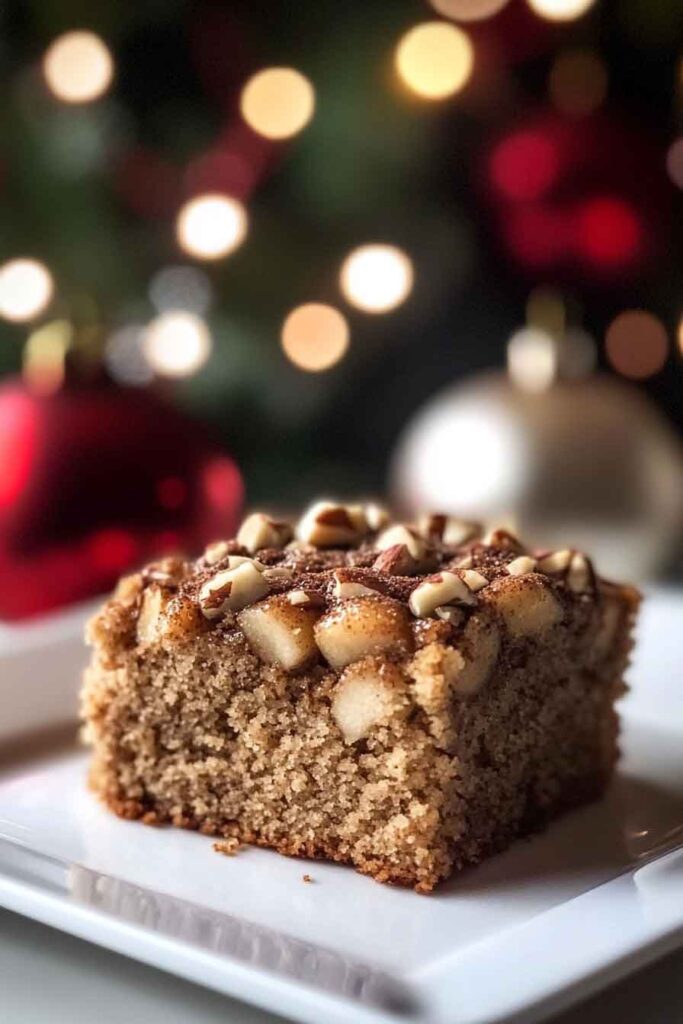 How to Serve and Decorate Christmas Apple Spice Cake