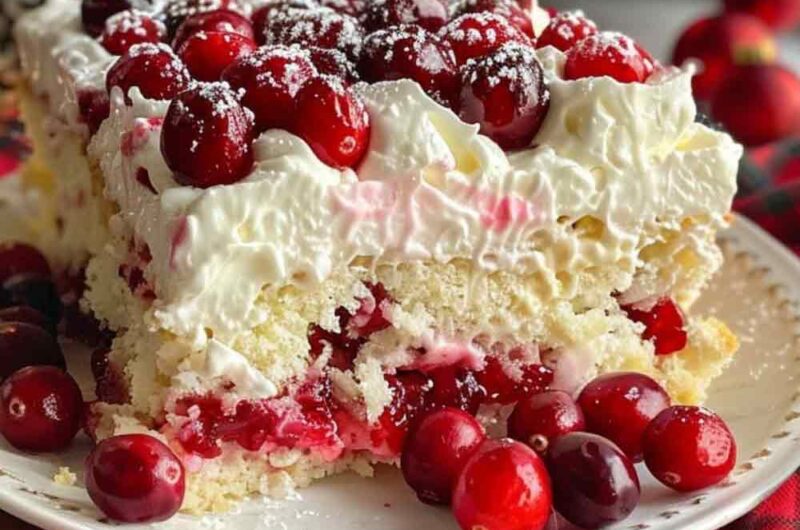 Christmas Cranberry Poke Cake