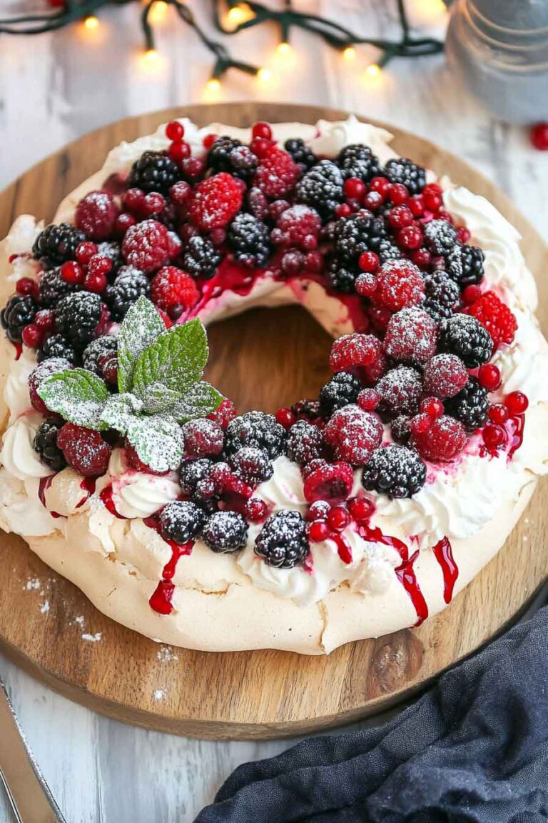 Christmas Pavlova Wreath