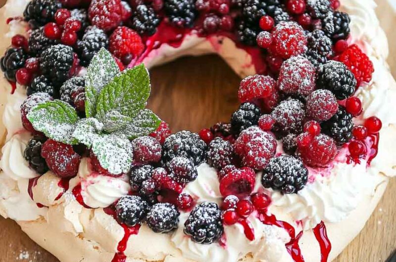 Christmas Pavlova Wreath