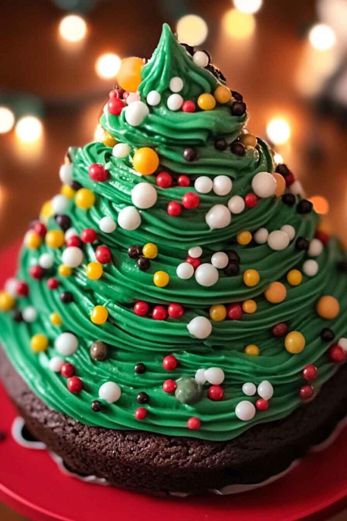 Christmas Tree Cake Cookie Delight