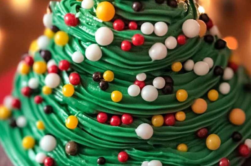 Christmas Tree Cake Cookie Delight