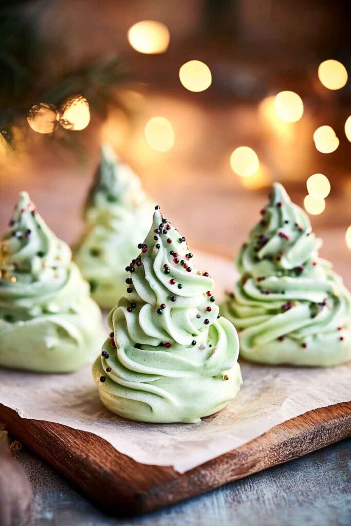 Step-by-Step Instructions for Christmas Tree Meringues