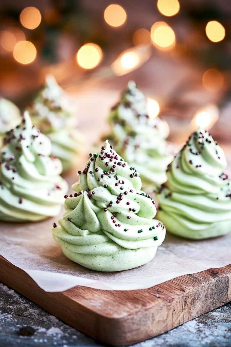 Christmas Tree Meringues