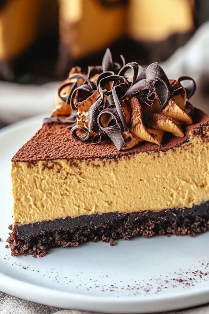 How to Serve Chunkin Chocolate Pumpkin Cheesecake