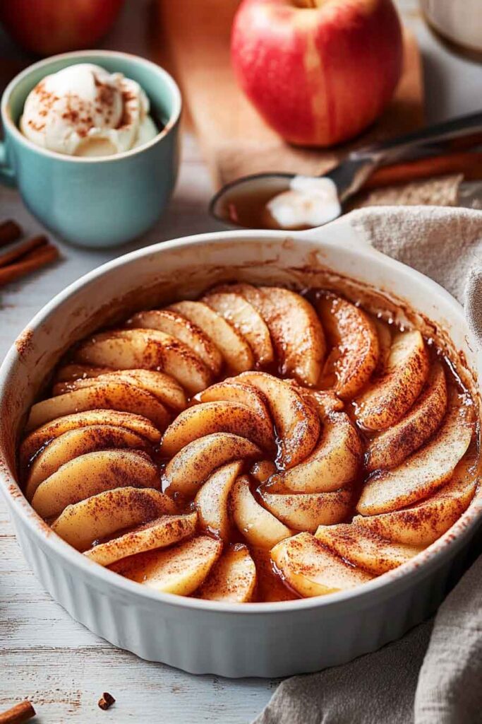 How to Serve Cinnamon Maple Baked Apples