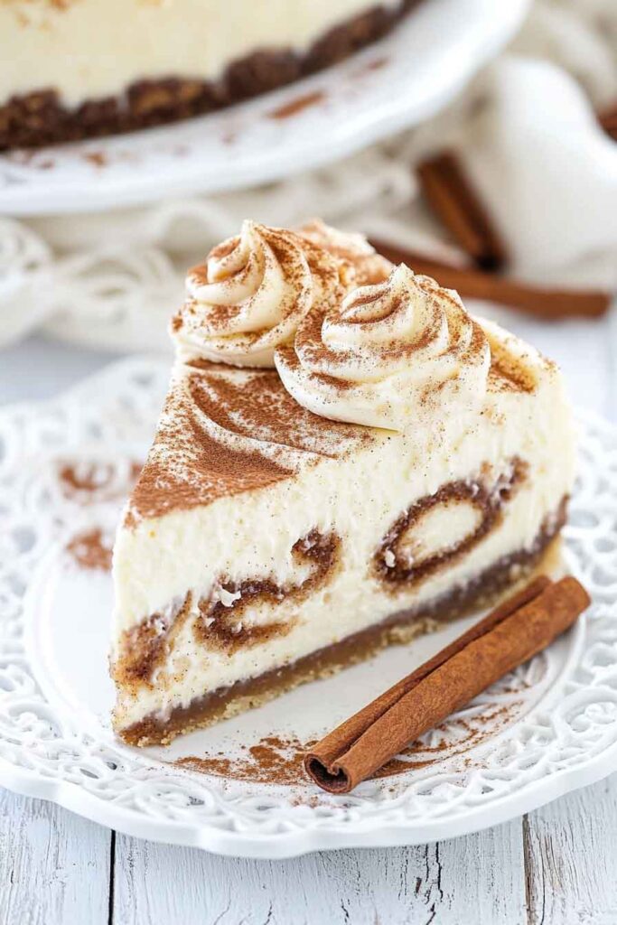 How to Serve Cinnamon Roll Cheesecake