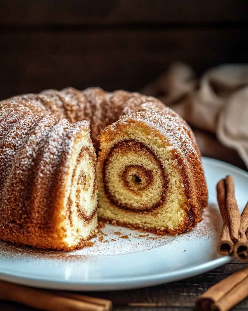 How to Serve Cinnamon Swirl Celebration Cake