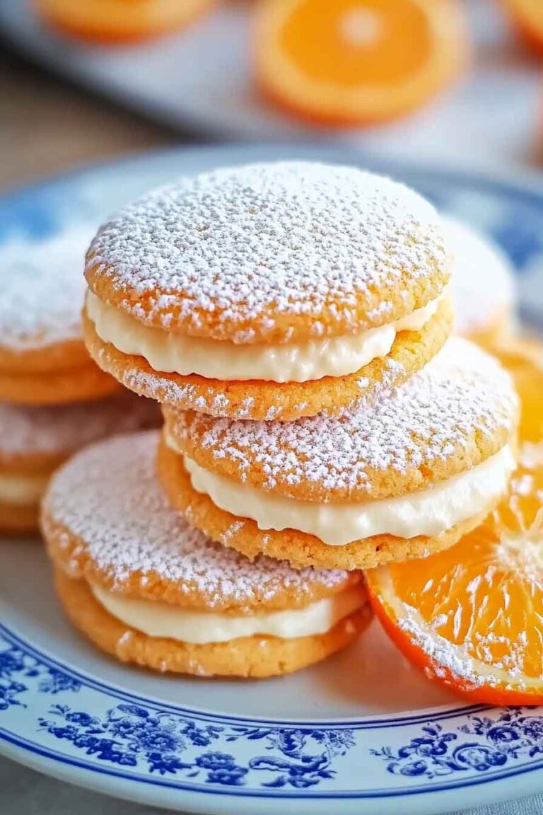 Clementine Cream Cookie Sandwiches