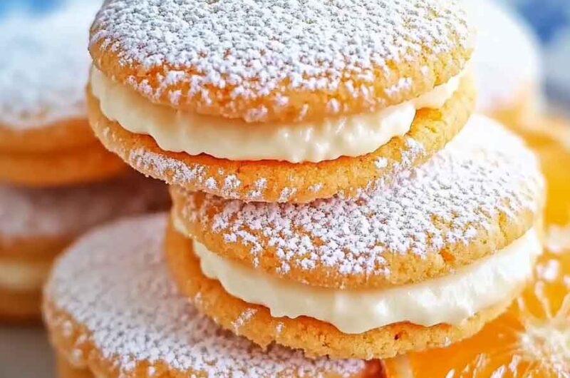 Clementine Cream Cookie Sandwiches