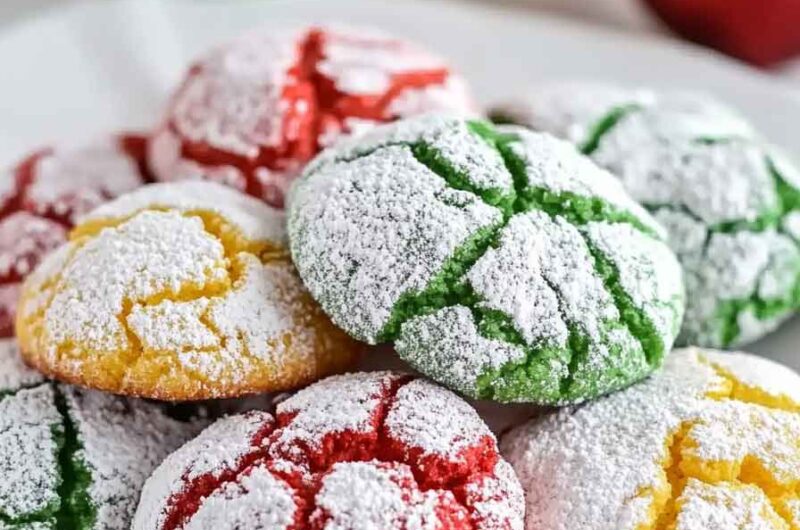 Colorful Crinkle Cookies