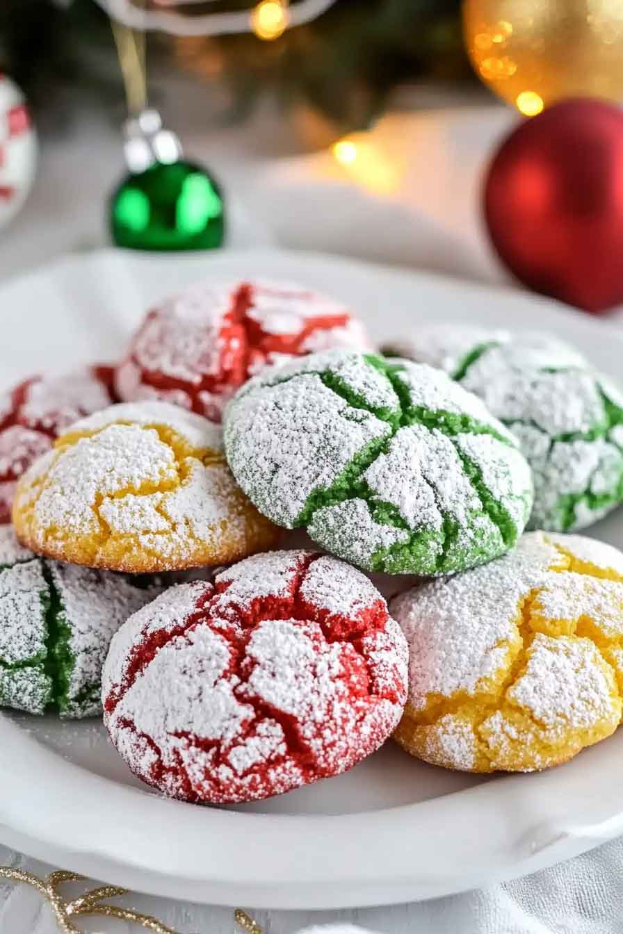 Colorful Crinkle Cookies