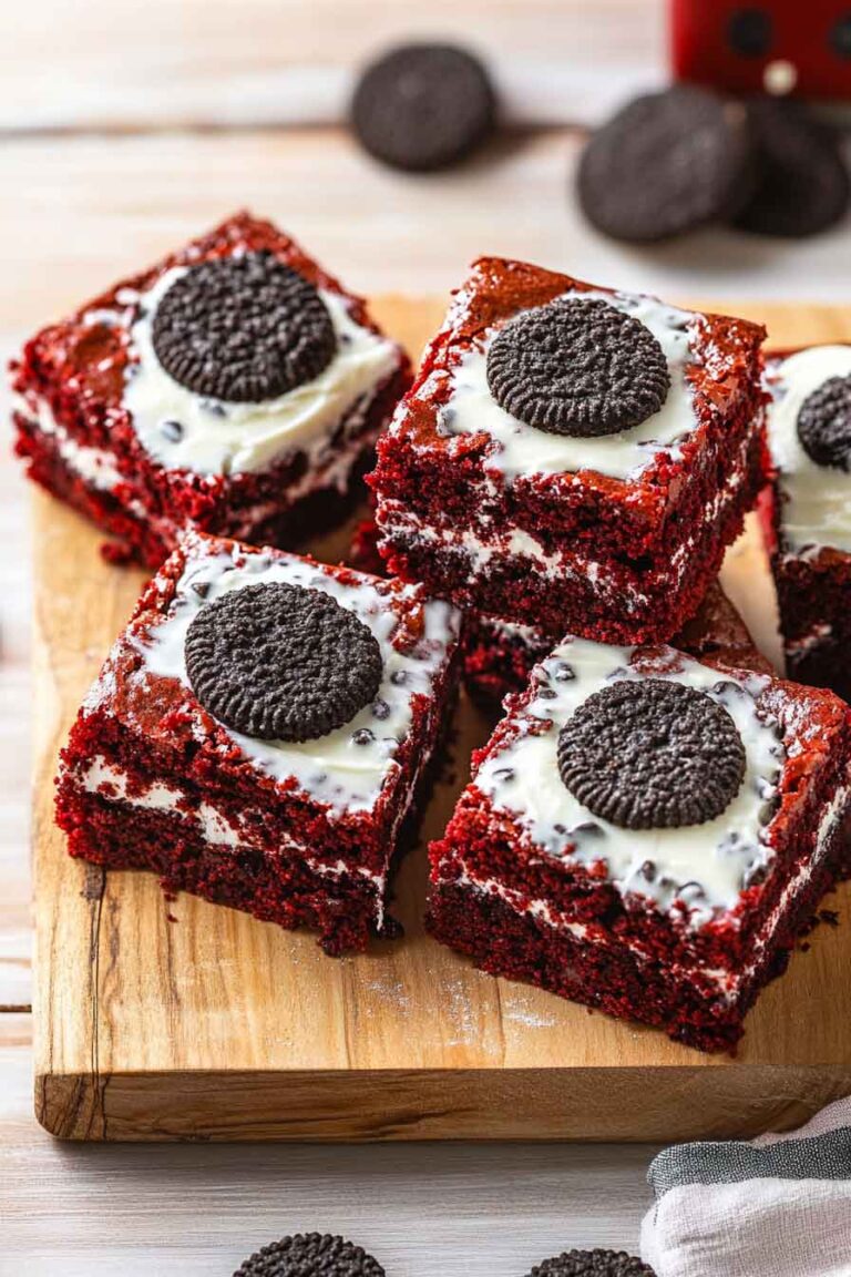 Cookies Cream Red Velvet Brownies