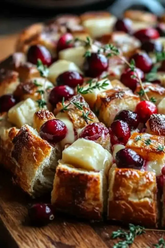 Cranberry Brie Sourdough Pull Apart Bread