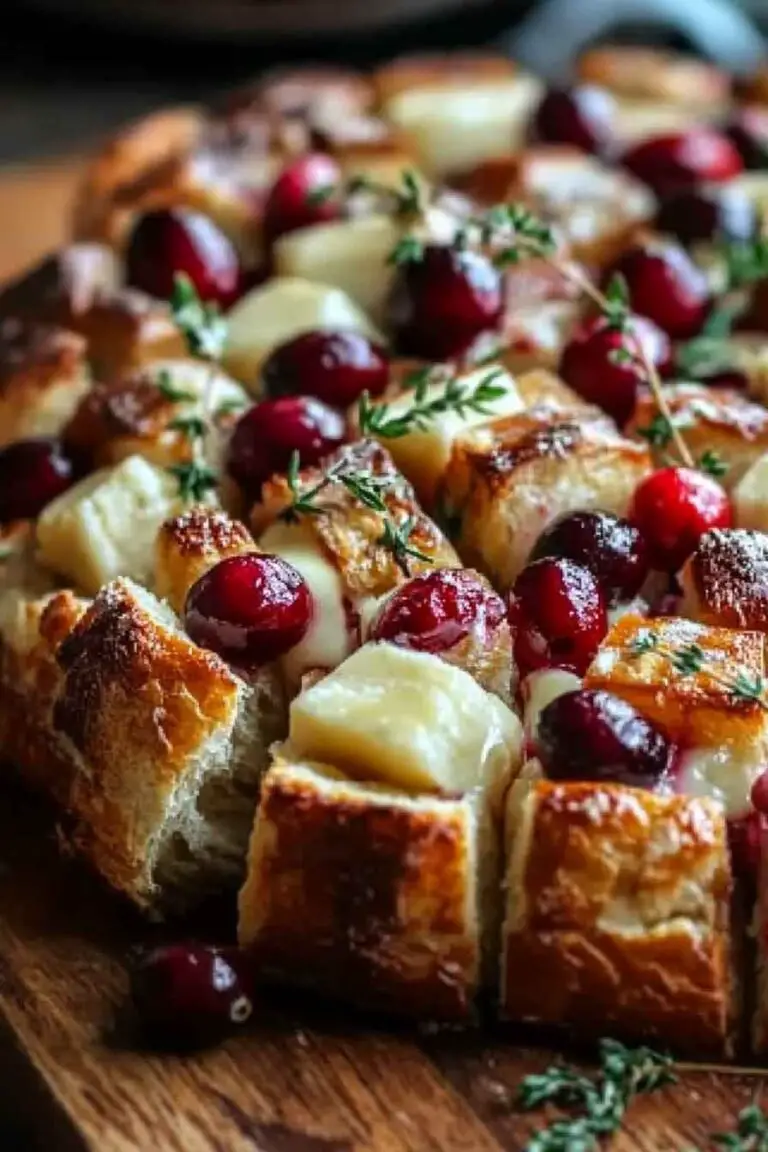 Cranberry Brie Sourdough Pull Apart Bread
