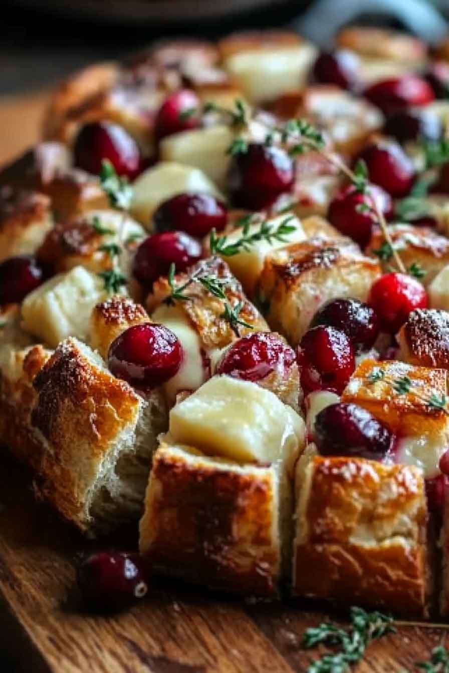 Cranberry Brie Sourdough Pull Apart Bread