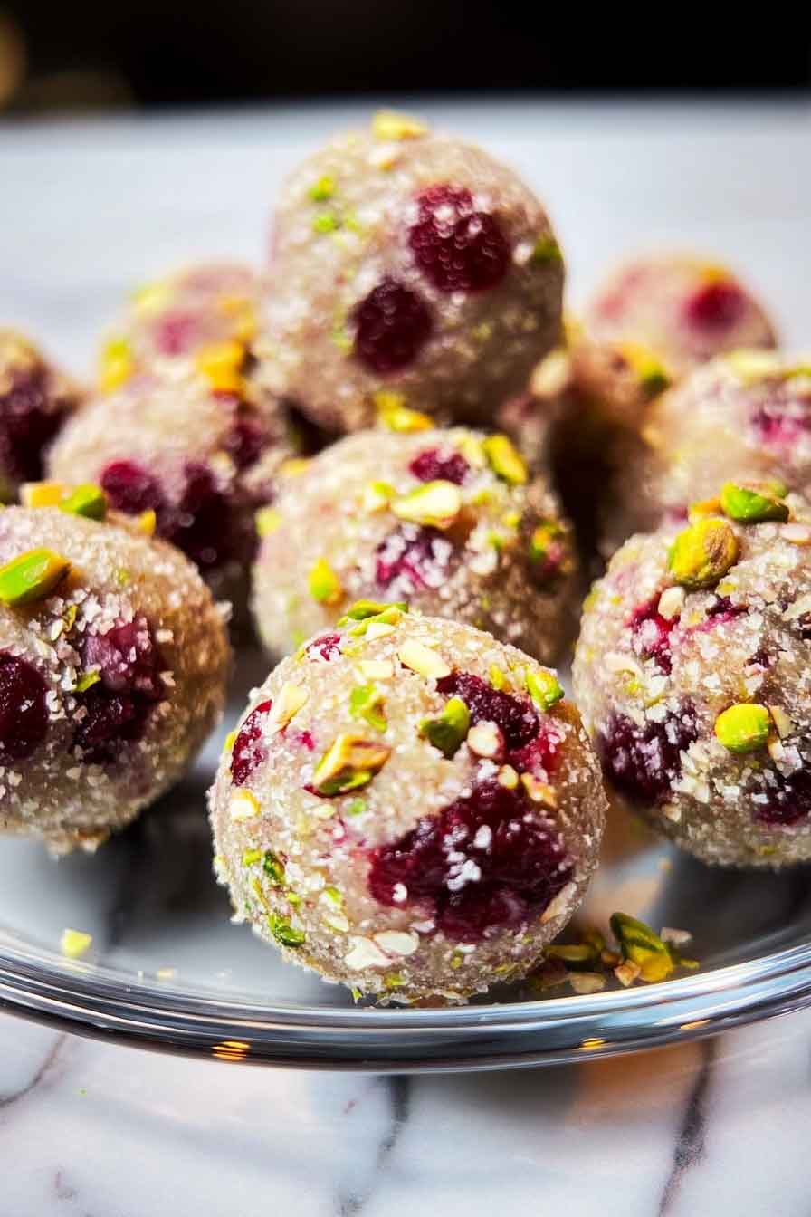 Cranberry Pistachio Truffles