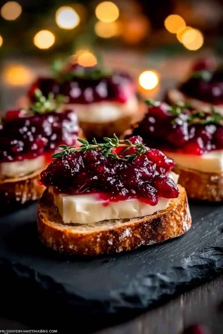 Cranberry Thyme Crostini