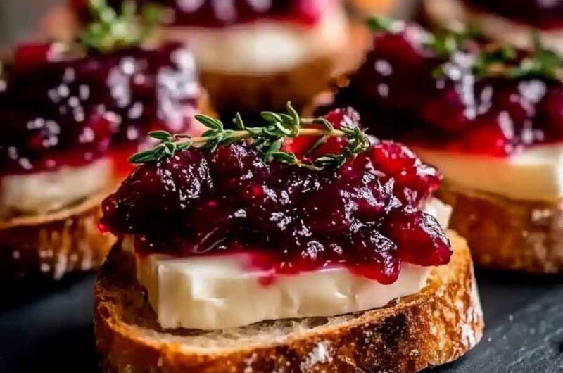 Cranberry Thyme Crostini