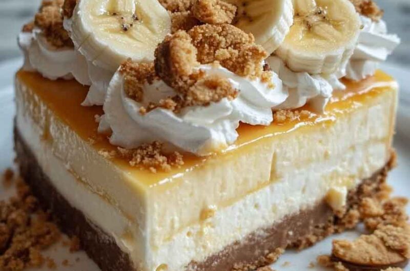 Creamy Banana Pudding Cheesecake Delight
