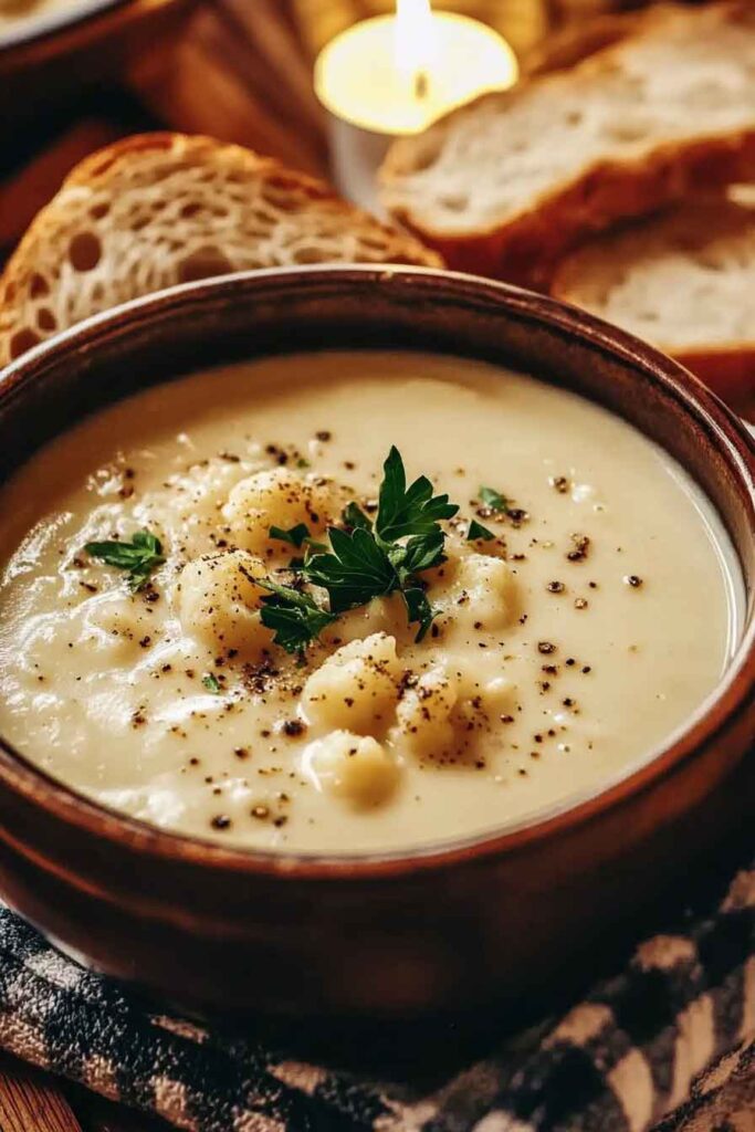 Creamy Cauliflower Garlic Soup