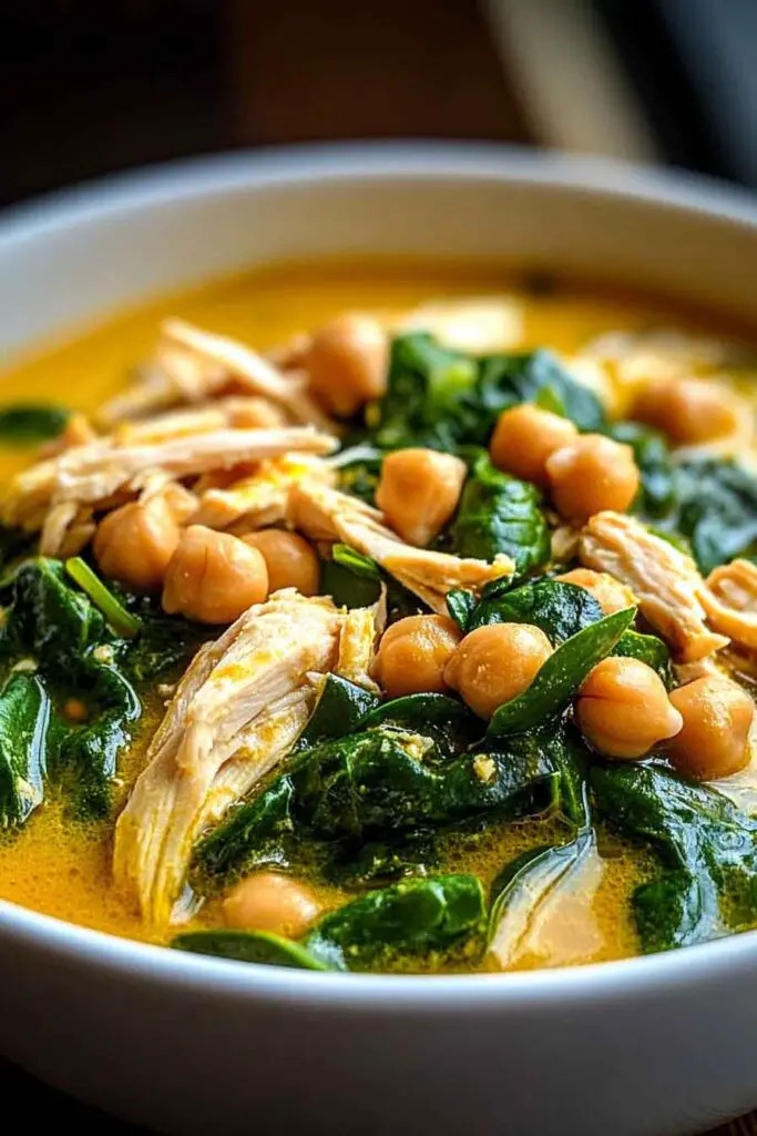 Creamy Coconut Chicken Soup with Ginger and Turmeric
