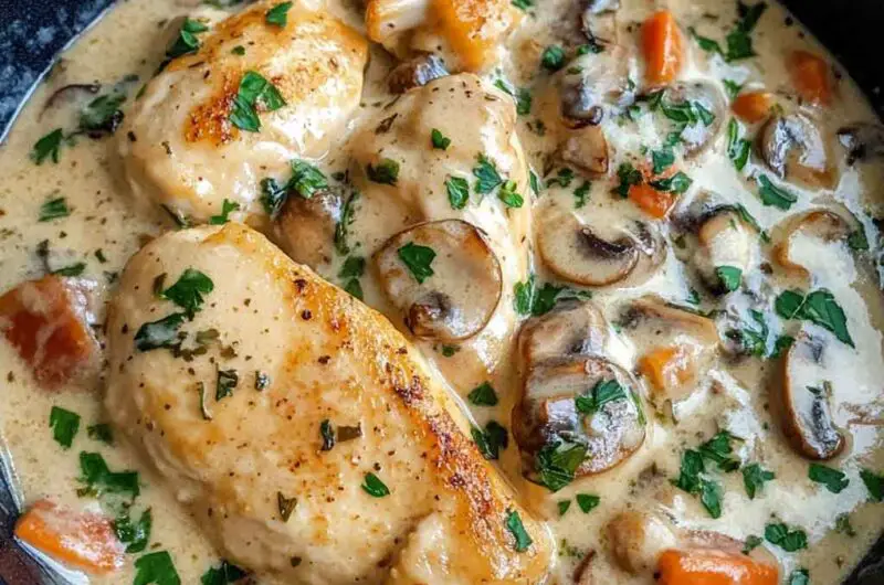 Creamy Mushroom Chicken Comfort on a Plate