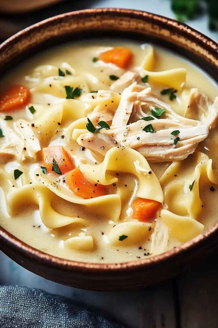 Creamy November Chicken Noodle Soup Recipe