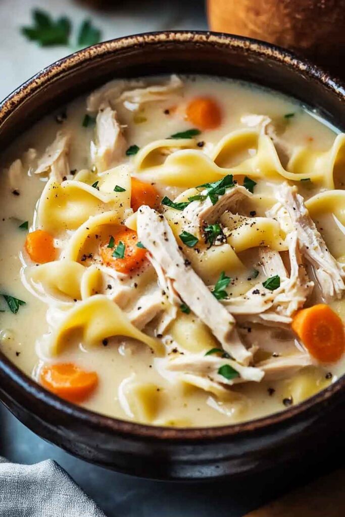 How to Serve Creamy November Chicken Noodle Soup