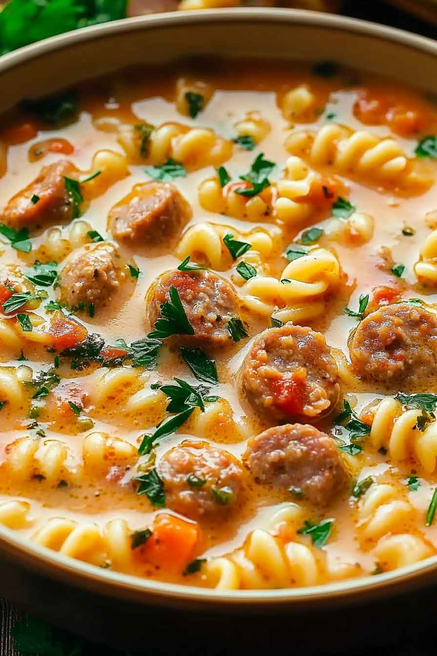 Creamy Parmesan Italian Sausage Soup
