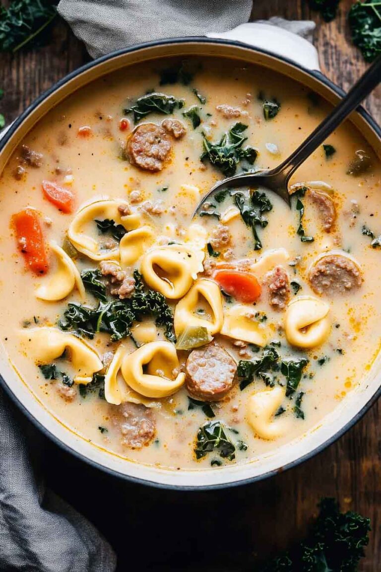 Creamy Sausage Tortellini Soup