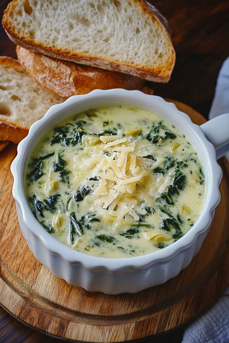 Creamy Spinach and Artichoke Soup