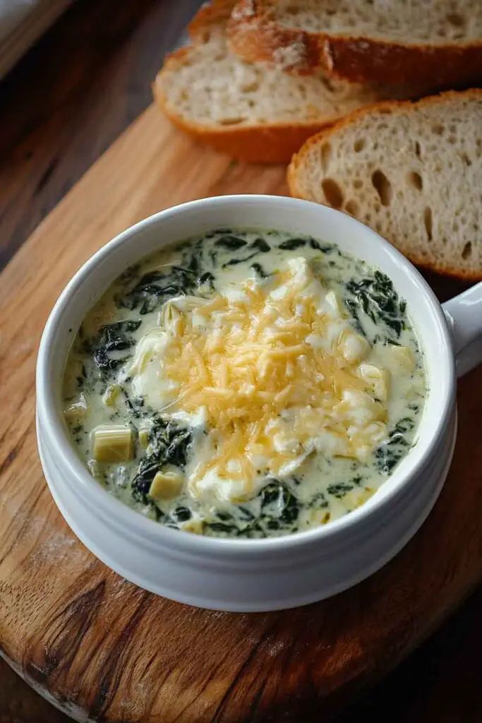 How to Serve Creamy Spinach and Artichoke Soup
